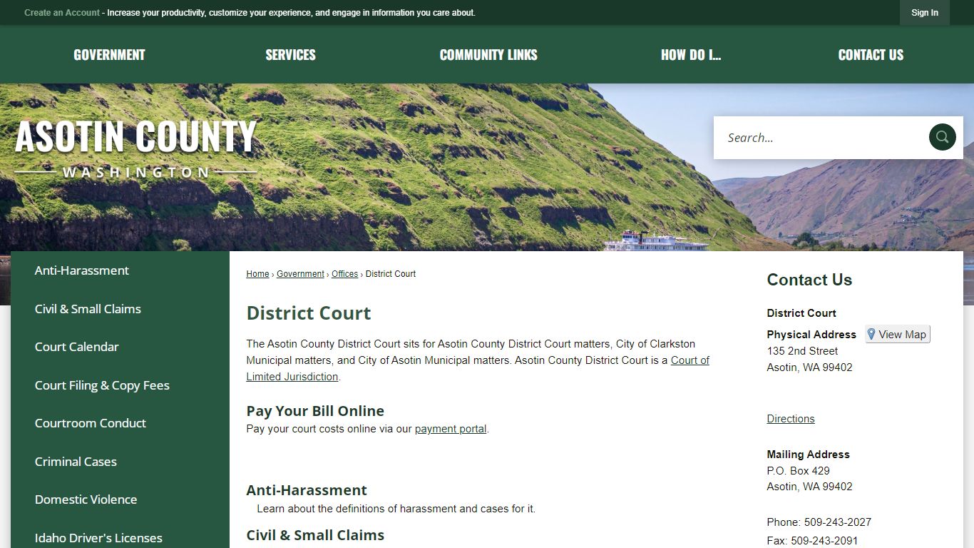 District Court | Asotin County, WA