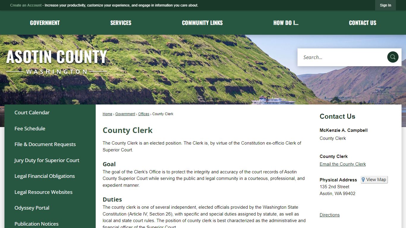 County Clerk | Asotin County, WA